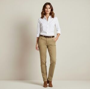 Ralph Lauren Tan Stretch Jeans | Size 6 | Medium Rise